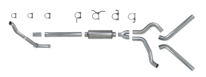 Diamond Eye KIT 4in Turbo Back DUAL SS: 94-97 FORD 7.3L F250/F350 PWRSTROKE NFS W/ CARB EQUIV STDS