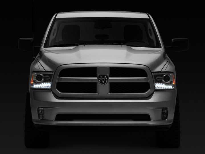 Raxiom 09-18 Dodge RAM 1500 LED Halo Headlights w/ Switchback Turn Signals- Chrome Hsng (Clear Lens)