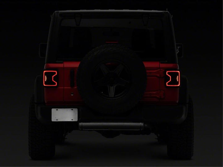 Raxiom 18-23 Jeep Wrangler JL LED Tail Lights- Black Housing (Smoked Lens)