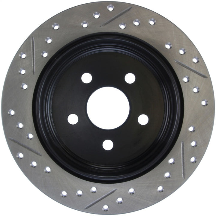 StopTech 03-09 Chrysler PT Cruiser Tur / 03-05 Dodge Neon SRT-4 Rear Left Slotted & Drilled Rotor