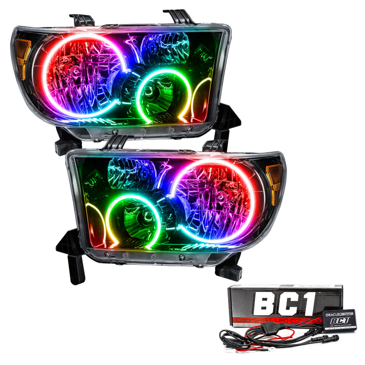 Oracle 07-11 Toyota Tundra Pre-Assembled Headlights - Black Housing - w/ BC1 Controller