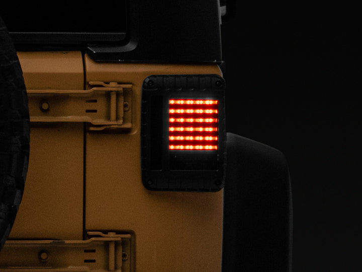 Raxiom 07-18 Jeep Wrangler JK LED Tail Lights- Black Housing (Smoked Lens)