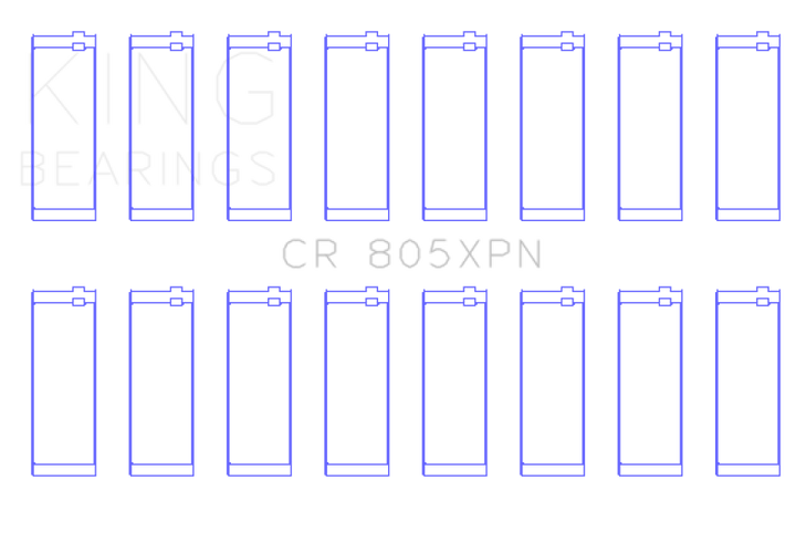 King Chrysler 273/277/301/303/313/318/326/340ci (Size STDX) Performance Rod Bearing Set