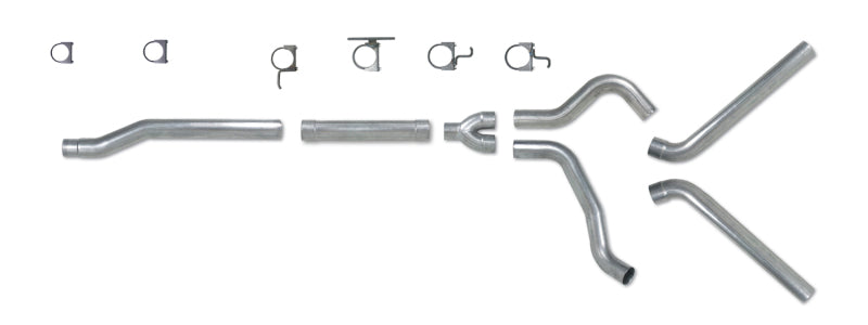 Diamond Eye KIT 4in Catback MFLR RPLCMENT PIPE DUAL AL: 03-07 FORD 6.0L F250/F350