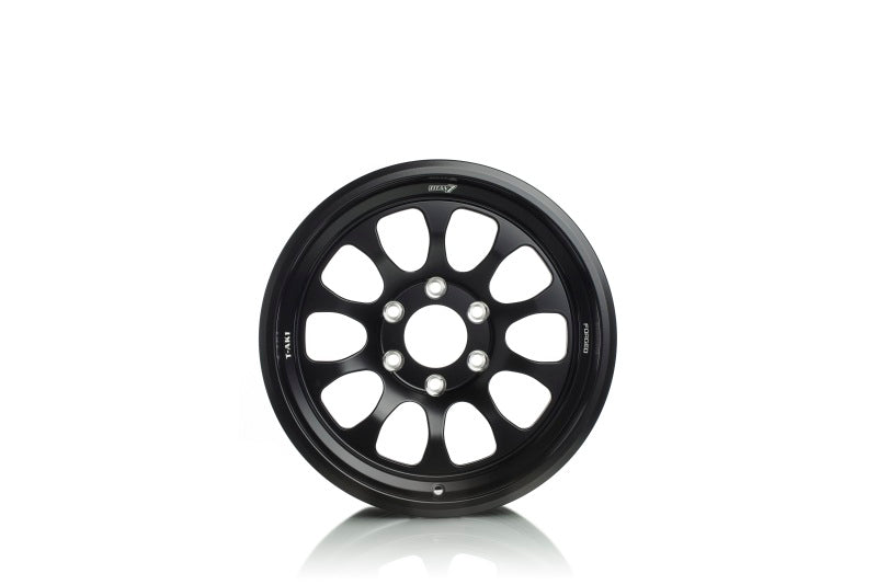 Titan 7 T-AK1 17x8.5 5x127 -1 Offset / 71.5 CB Machine Black Wheel (Dropship ONLY)