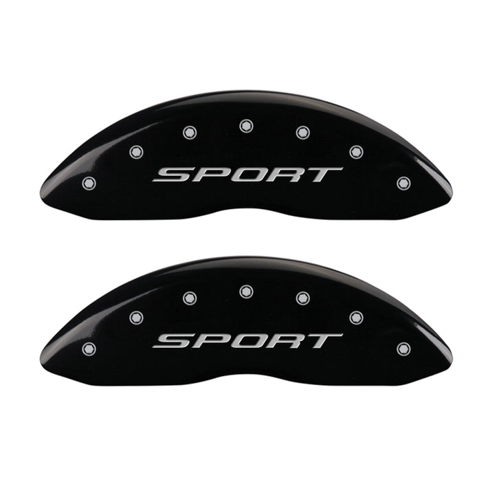 MGP 4 Caliper Covers Engraved Front & Rear 2015/Sport Black Finish Silver Char 2017 Ford Fusion