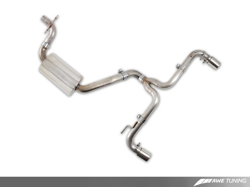 AWE Tuning Mk6 GTI Performance Cat-Back - Diamond Black Round Tips