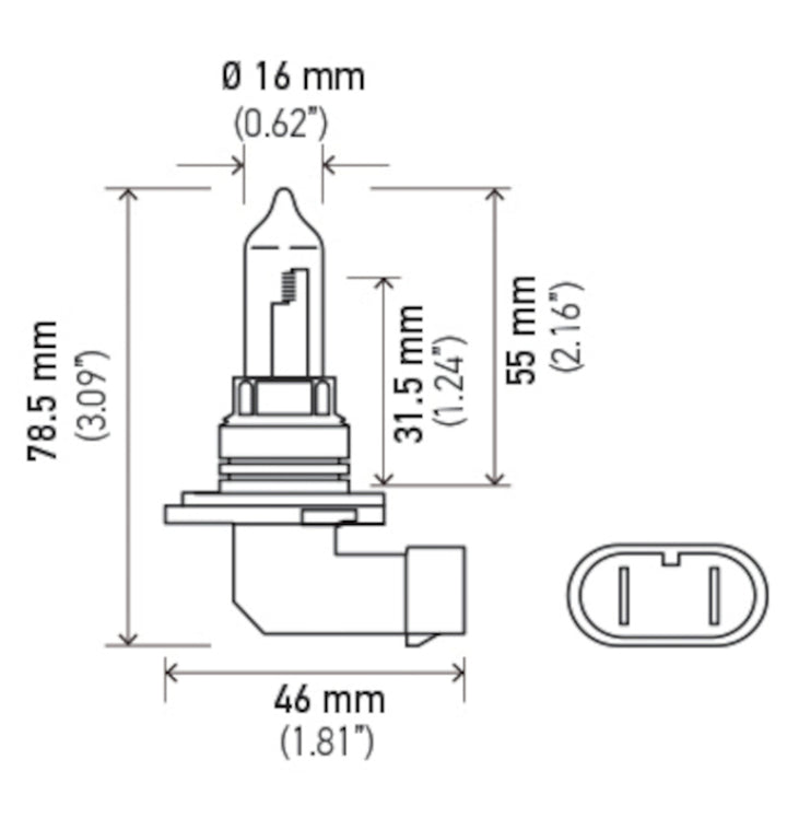 Hella Bulb 9005 12V 65W P20D T4 +50