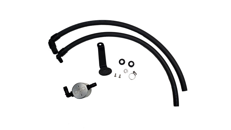 J&amp;L 22-25 Toyota Tundra, 23-25 Sequoia 3.5L Turbo Oil Separator 3.0 Driver Side - Clear Anodized