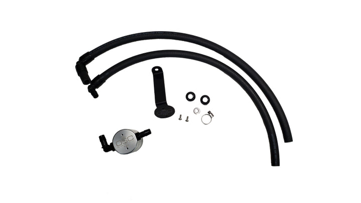 J&amp;L 22-25 Toyota Tundra, 23-25 Sequoia 3.5L Turbo Oil Separator 3.0 Driver Side - Clear Anodized