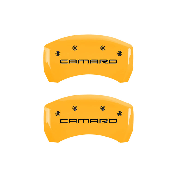 MGP 4 Caliper Covers Engraved Front Camaro Rear Gen 4/Ss Yellow Finish Black Char 1998 Chevy Camaro