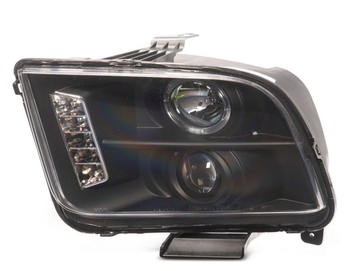 Raxiom 05-09 Ford Mustang Excluding GT500 LED Halo Projector Headlights- Black Housing (Clear Lens)