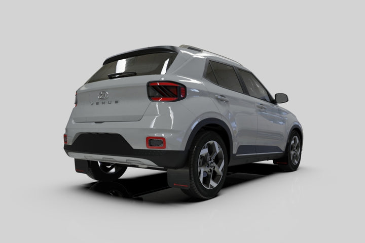 Rally Armor 20-26 Hyundai Venue Black Mud Flap Red Logo