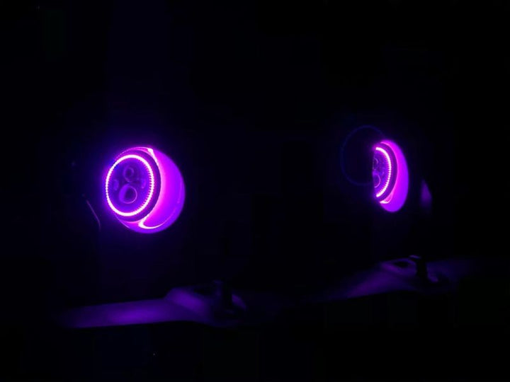 Oracle 7in High Powered LED Headlights - Black Bezel - ColorSHIFT 2.0
