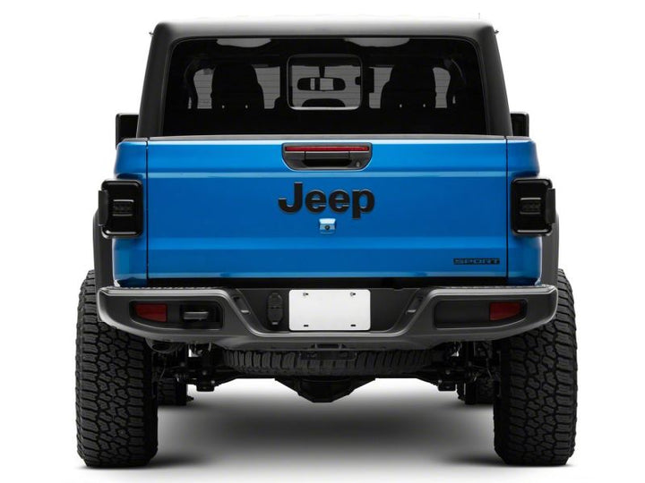 Raxiom 20-23 Jeep Gladiator JT Axial Series LED Tail Lights- Black Housing (Smoked Lens)