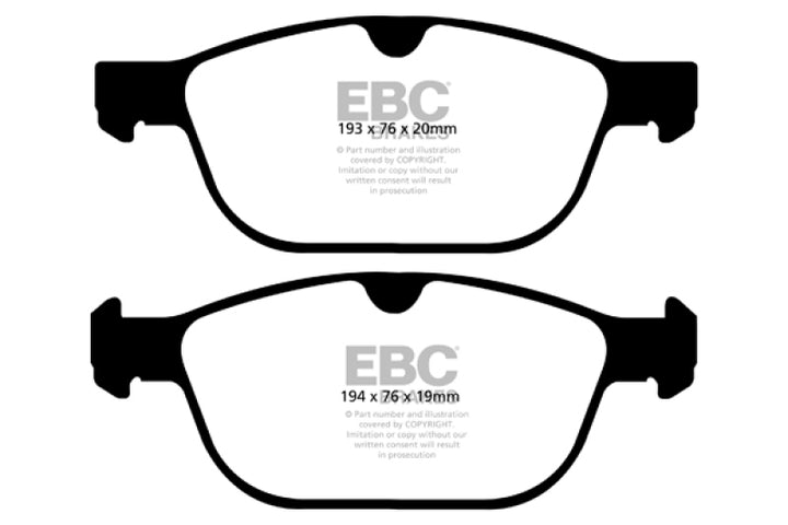 EBC 08+ Volvo XC60 3.0 Turbo Yellowstuff Front Brake Pads
