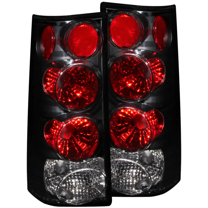 ANZO 1996-2002 GMC Savana Taillights Black