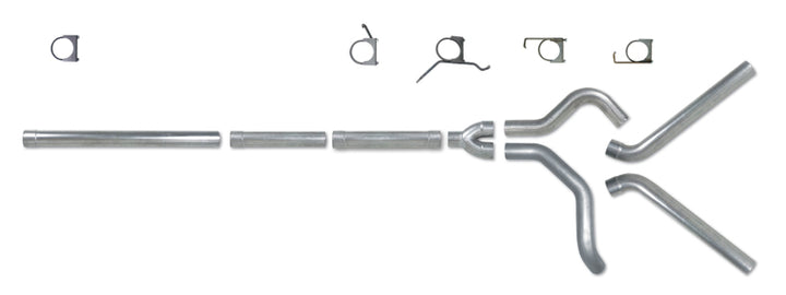 Diamond Eye KIT 4in Catback MFLR RPLCMENT PIPE DUAL SS: 2004.5-2007.5 DODGE CUMMINS 600