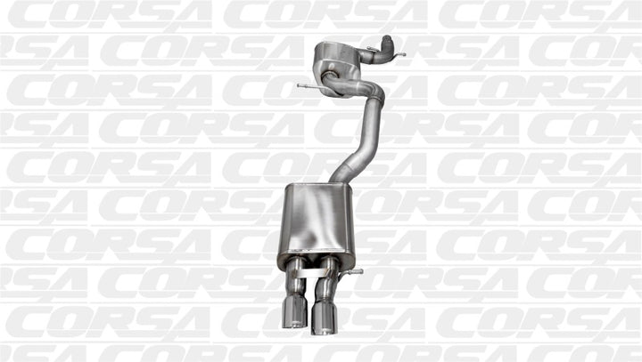 Corsa 06-10 Volkswagen GLI Mk5 Black Touring 3.0in Cat-Back Single Rear Exitn Black Pro-Series