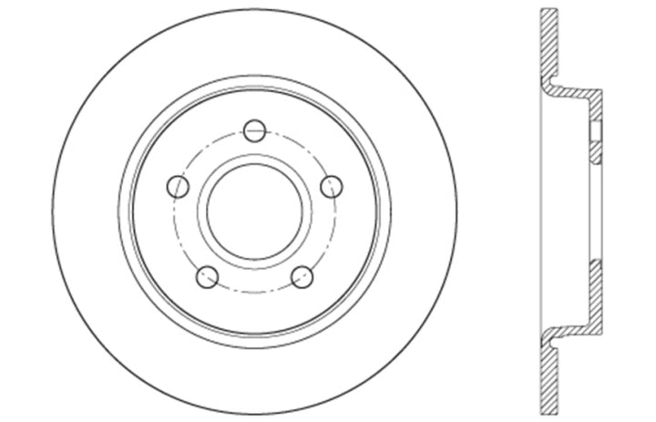 StopTech 12-15 Ford Focus w/ Rear Disc Brakes Rear Right Slotted & Drilled Rotor