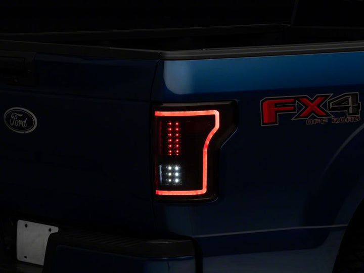 Raxiom 15-17 Ford F-150 LED Tail Lights w/ SEQL Turn Signals- Black Housing (Clear Lens)