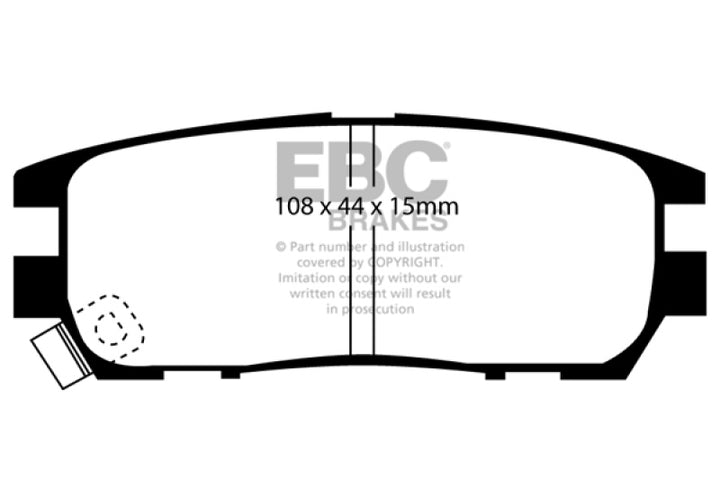 EBC 92-97 Mitsubishi Montero 3.0 Greenstuff Rear Brake Pads
