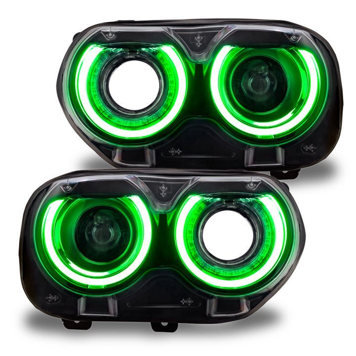 Oracle 15-21 Dodge Challenger RGB+W Headlight DRL Kit - ColorSHIFT w/ Simple Controller