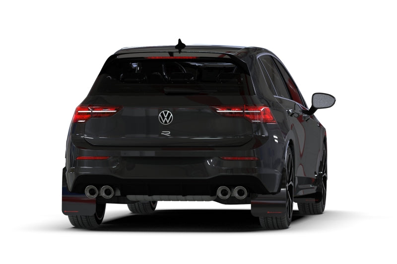 Rally Armor 22-25 VW MK8 Golf GTI/R Black UR Mud Flap w/Red Logo