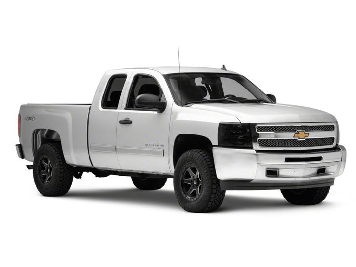 Raxiom 07-14 Chevrolet Silverado 1500 HD Axial OEM Rep Headlights- Chrome Housing- Smoked Lens