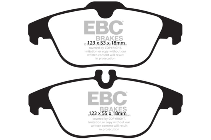 EBC 13-16 Mercedes-Benz GLK250 2.1 Twin TD Greenstuff Rear Brake Pads