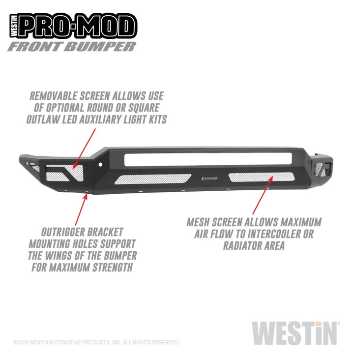 Westin 2020 Chevrolet Silverado 2500/3500 Pro-Mod Front Bumper - Textured Black