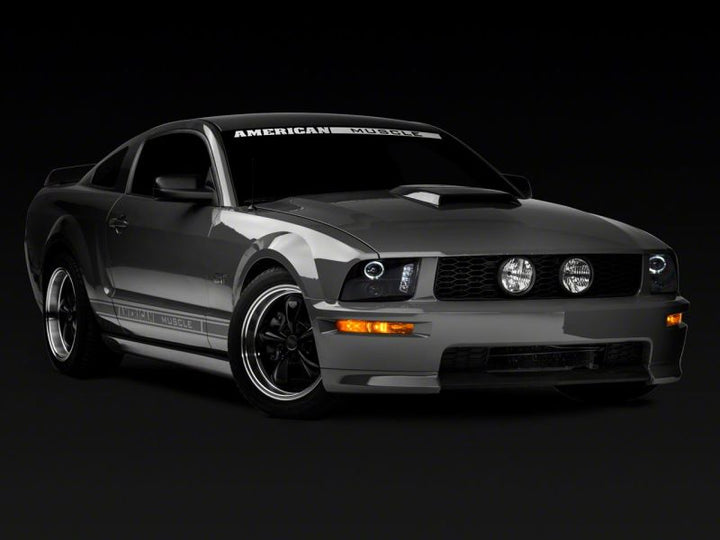 Raxiom 05-09 Ford Mustang Excluding GT500 LED Halo Projector Headlights- Black Housing (Clear Lens)