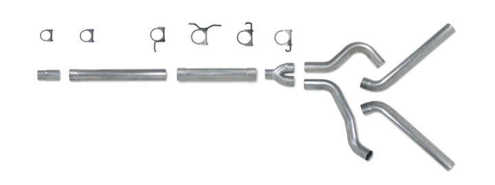 Diamond Eye KIT 4in Catback MFLR RPLCMENT PIPE DUAL AL: 94-97 FORD 7.3L F250/F350 PWRSTROKE