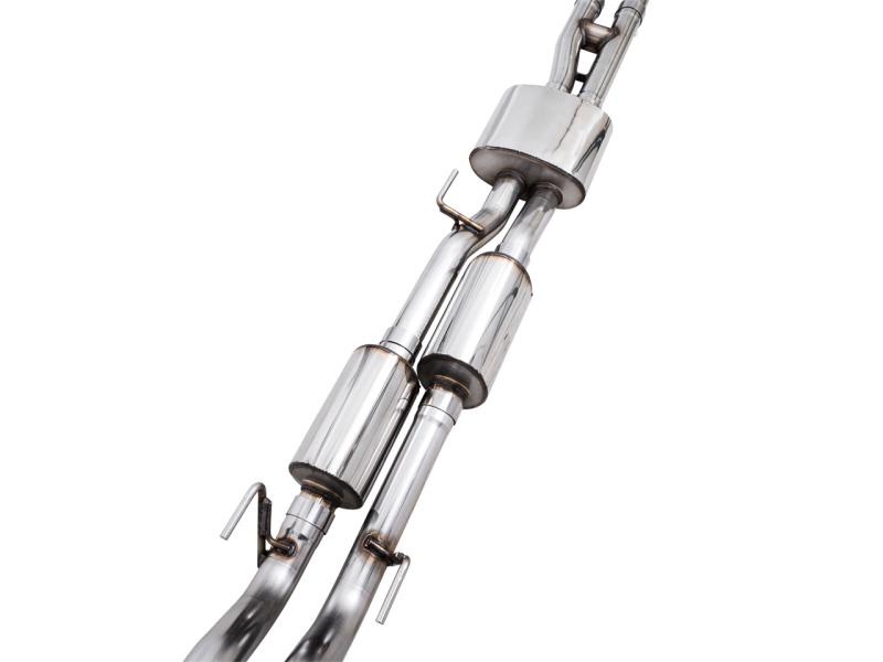 AWE Tuning 16-22 Toyota Tacoma 0FG Cat-Back Exhaust w/ BashGuard - Dual Chrome Silver Tips