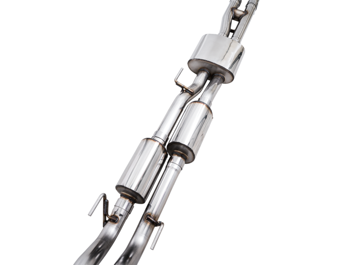 AWE Tuning 16-22 Toyota Tacoma 0FG Cat-Back Exhaust w/ BashGuard - Dual Chrome Silver Tips