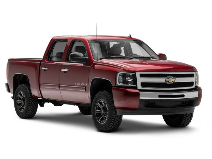 Raxiom 07-13 Chevrolet Silverado 1500 Axial Series Headlights w/ LED Bar- Black Housing (Clear Lens)