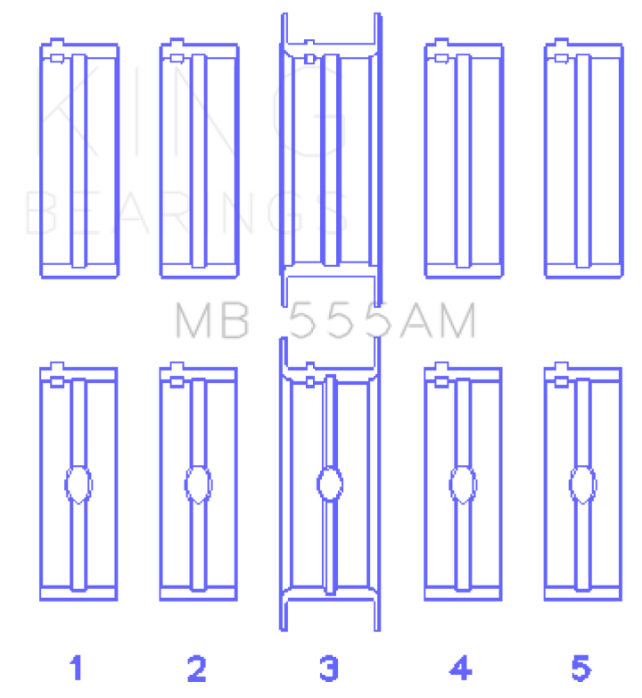 King Engine Bearings Chrysler 350/361/383/403 (Size 010) Main Bearing Set