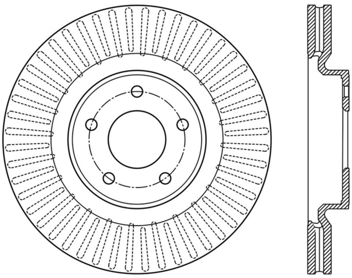 StopTech 13-15 Nissan Pathfinder Slotted Front Left Rotor