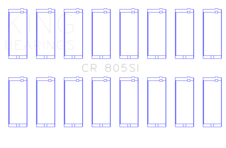 King Engine Bearings Chrysler 273 / 318 / 340 /360 (Size 010) Rod Bearing Set