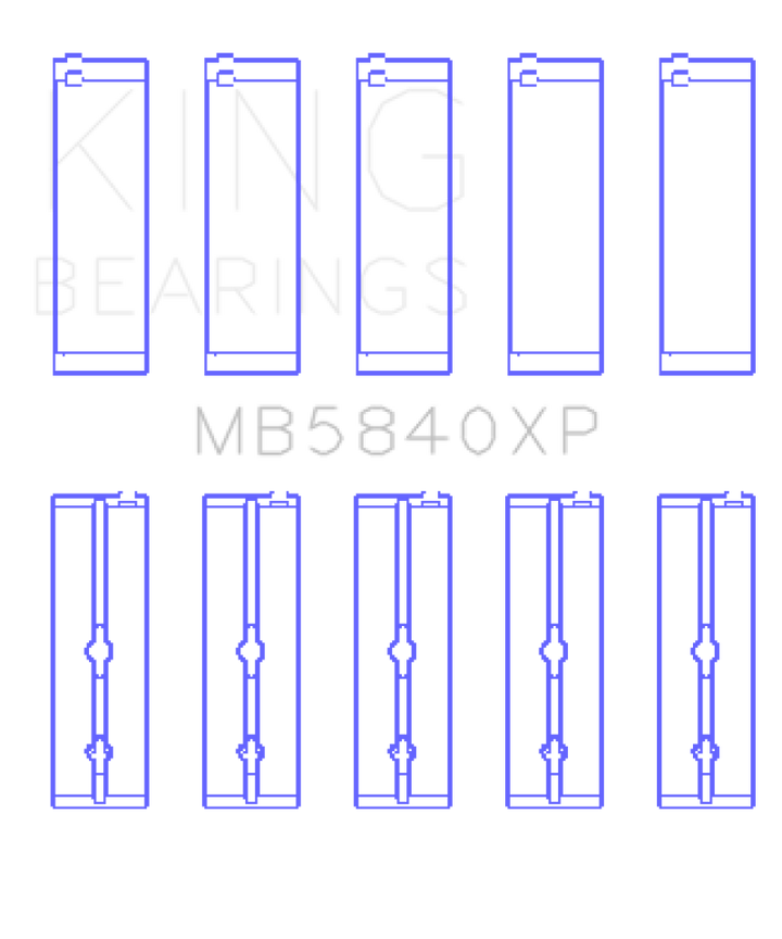 King Engine Bearings Chrysler/Dodge Gen 3 Hemi 5.7L/6.1L/6.4L Crankshaft Main Bearing Set (Set of 5)