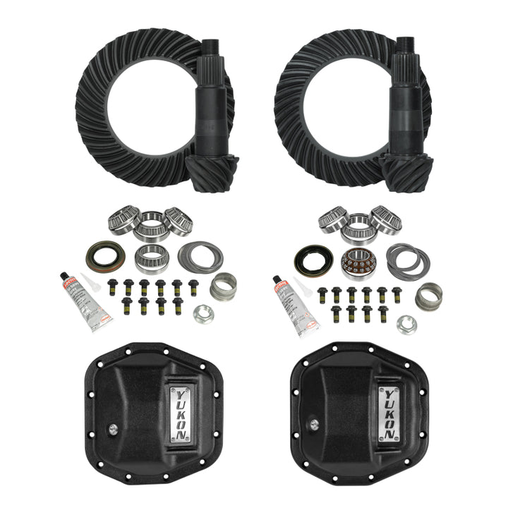 Yukon Gear Stage 2 Jeep JL/JT Re-Gear Kit w/Covers & D44 Front & Rear in a 5.13 Ratio