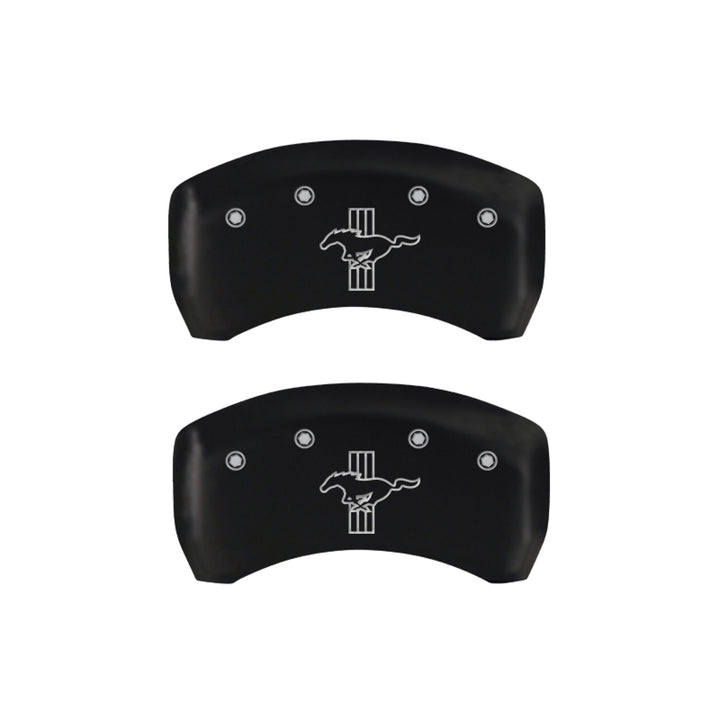 MGP 4 Caliper Covers Engraved Front Mustang Engraved Rear S197/Bar & Pony Red finish silver ch