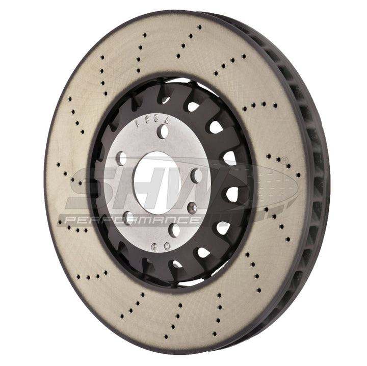 SHW 18-22 Audi RS5 2.9L Front Drilled Lightweight Brake Rotor (4M0615301AM)