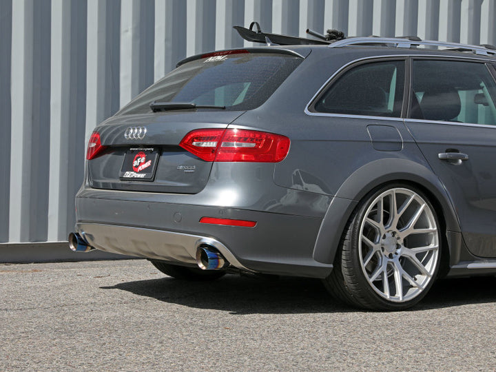 aFe MACH Force-Xp 13-16 Audi Allroad L4 SS Cat-Back Exhaust w/ Blue Flame Tips