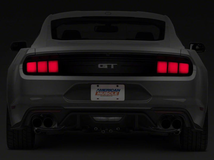 Raxiom 15-23 Ford Mustang Profile LED Tail Lights Gloss Black Housing- Red Lens