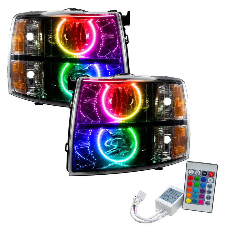 Oracle 07-13 Chevy Silverado SMD HL - Black - Round Style - w/ Simple Controller