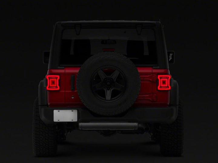 Raxiom 18-23 Jeep Wrangler JL Horizon LED Tail Lights- Black Housing- Red Lens