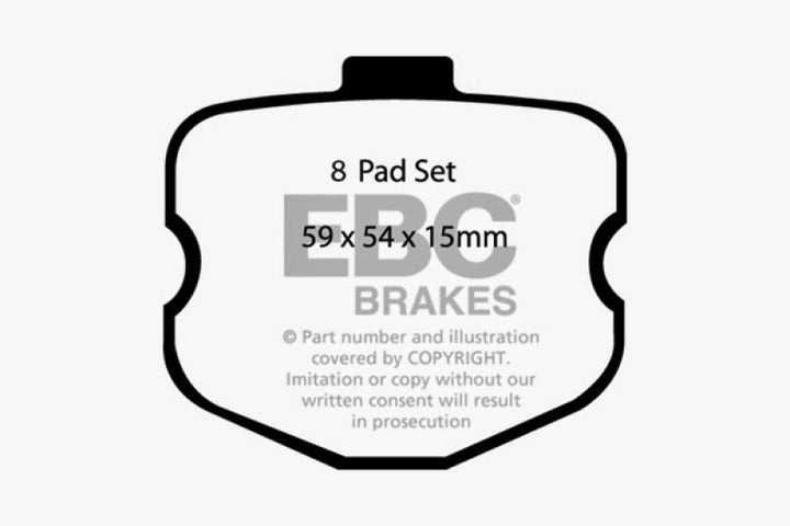 EBC 06-08 Chevrolet Corvette (C6) 7.0 (Z06) Redstuff Rear Brake Pads