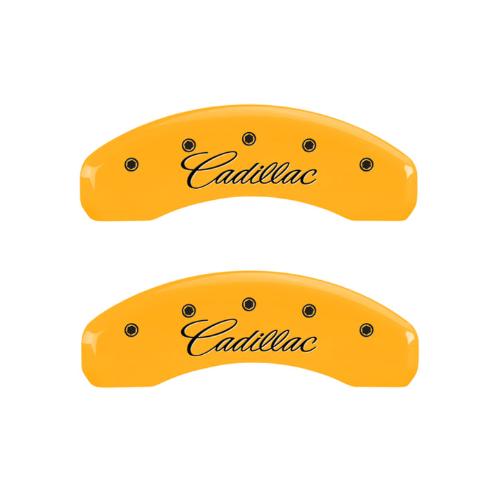 MGP 4 Caliper Covers Engraved Front & Rear Escalade Black finish silver ch
