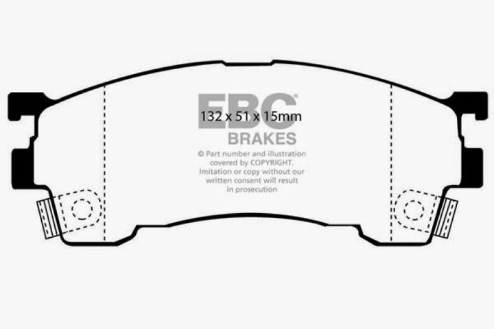 EBC 93-97 Ford Probe 2.0 16v Greenstuff Front Brake Pads